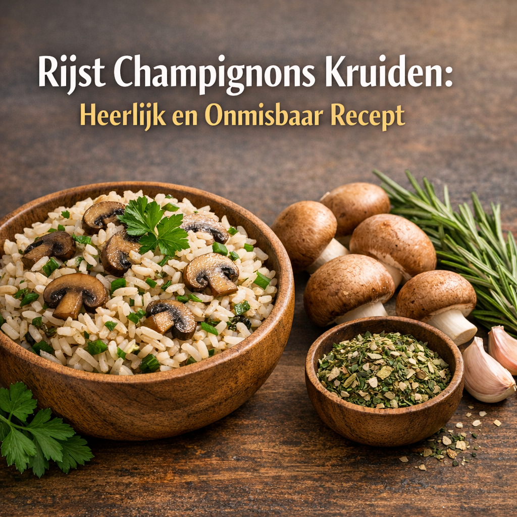 Illustration of Rijst Champignons Kruiden: Heerlijk en Onmisbaar Recept