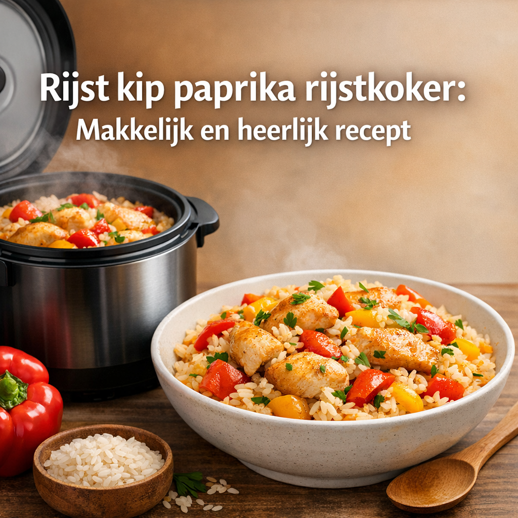 Illustration of Rijst kip paprika rijstkoker: Makkelijk en heerlijk recept
